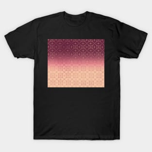 Purple and peach gradient w.metallic pattern T-Shirt